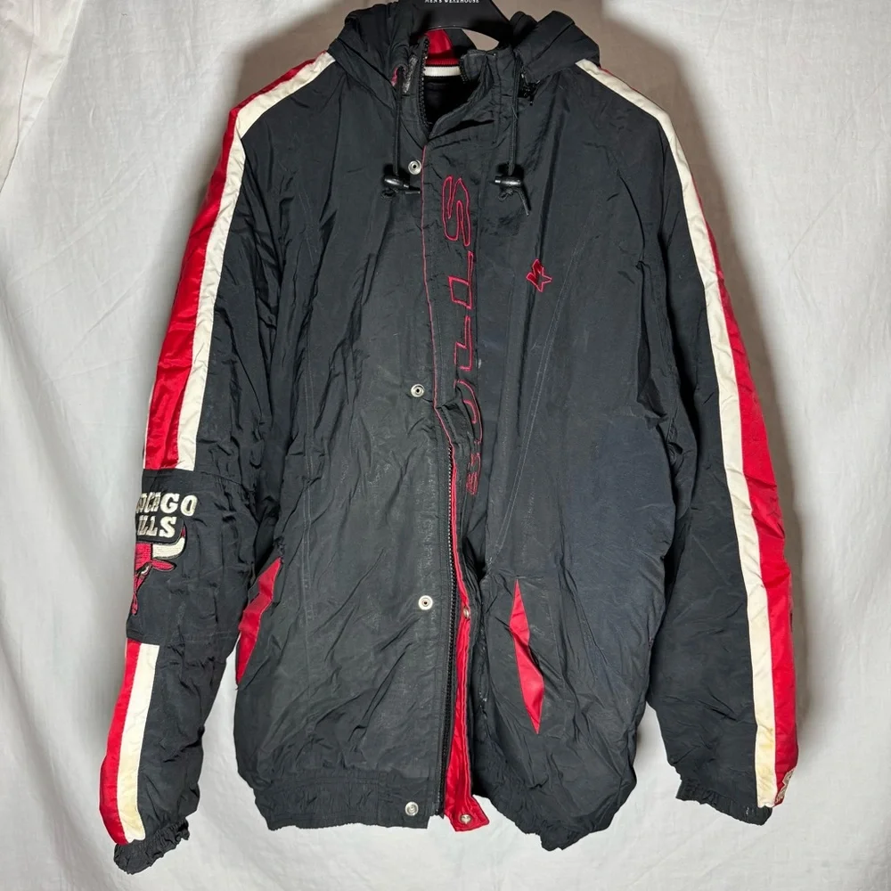 Vintage‎ 90's Chicago Bulls Starter Puffer Jacket Men's Size XXL